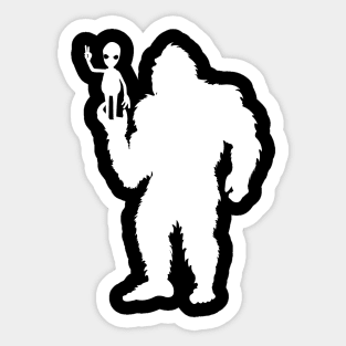 Bigfoo Alien Peace Sticker